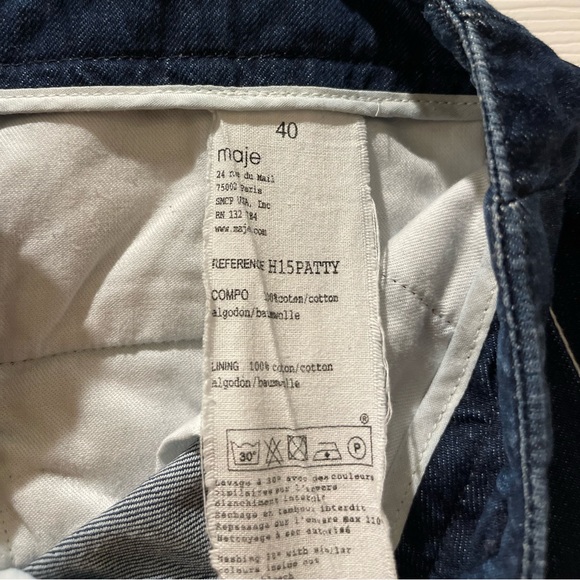 Maje Denim Wide Leg Pants - Picture 4 of 8